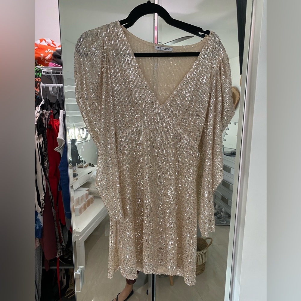 Zara brand, size small. Zara Sequin dress